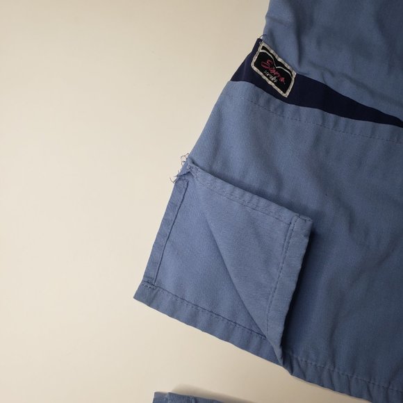 Sierra Scrubs Ceil Blue Scrub Set XSP - Picture 5 of 5